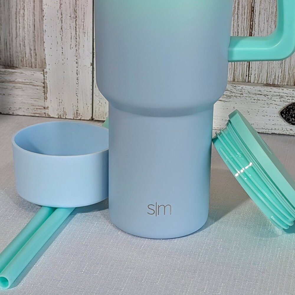 Simple Modern Cool Mint Ombre 40 oz Trek Tumbler with Handle NIB - Picture 7 of 11
